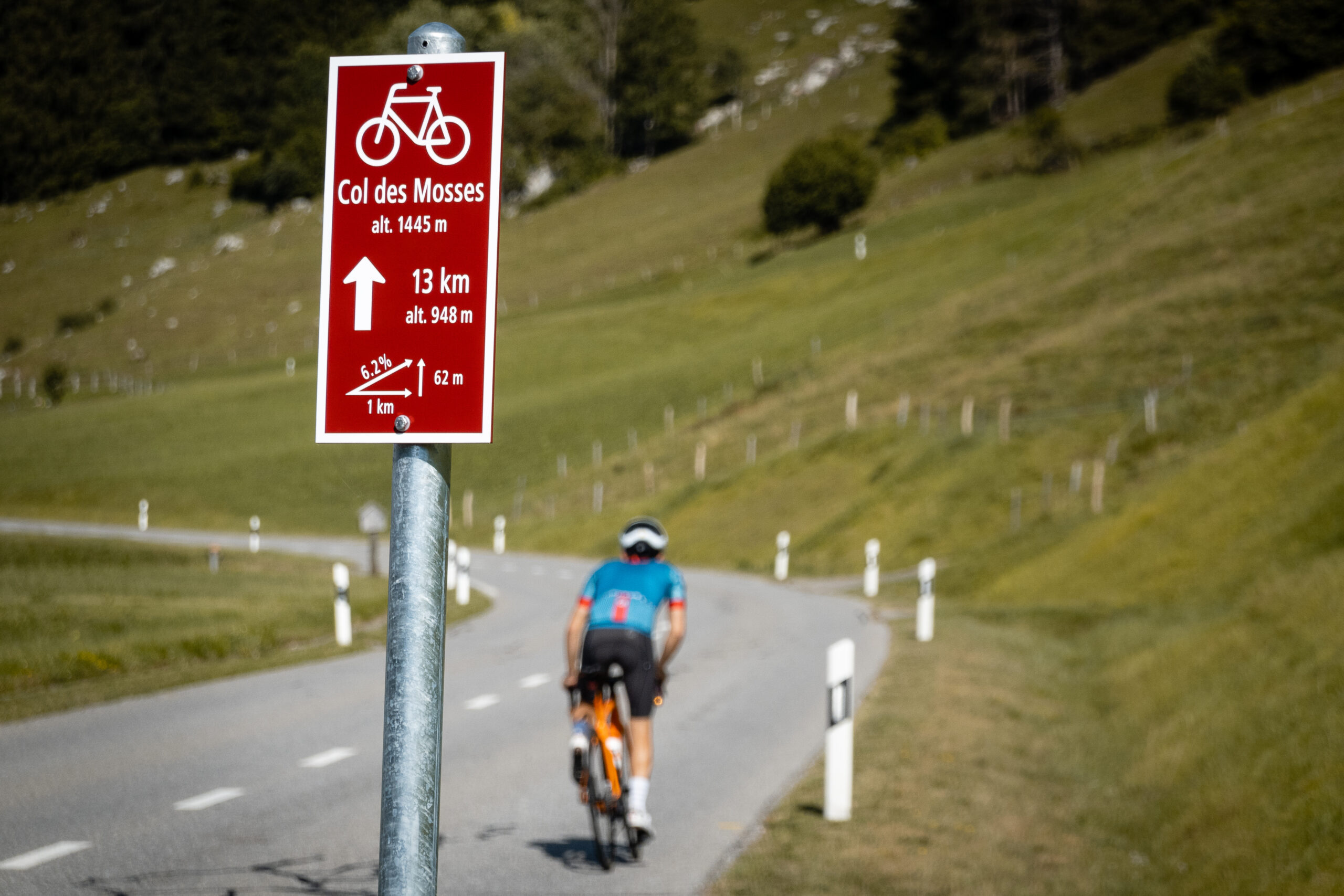 Cyclisme sur route au Col des Mosses, Pays-d'Enhaut